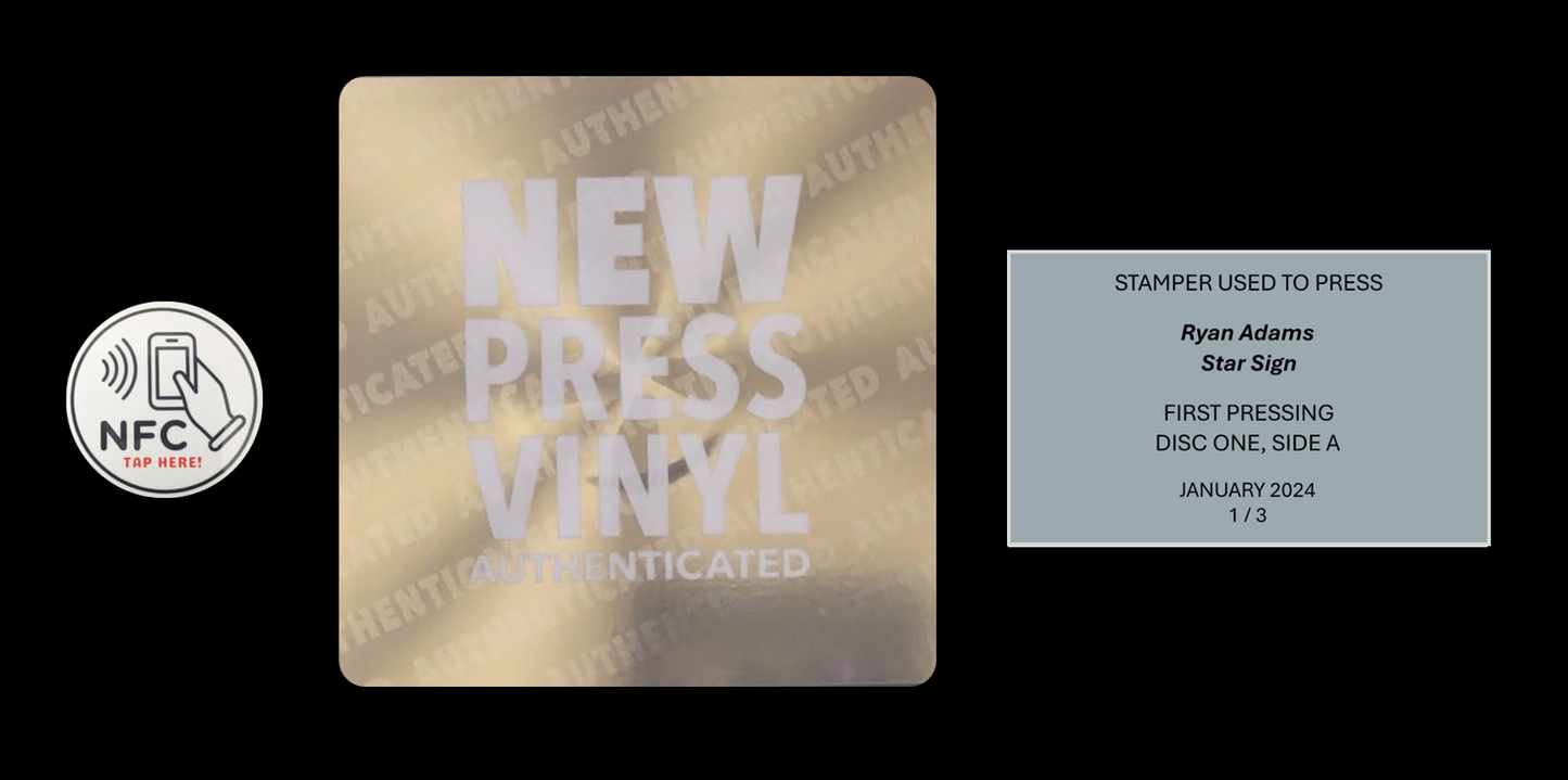 Ryan Adams 'Star Sign' STAMPER PLATE (Disc One, Side A, 1/3, Autographed)