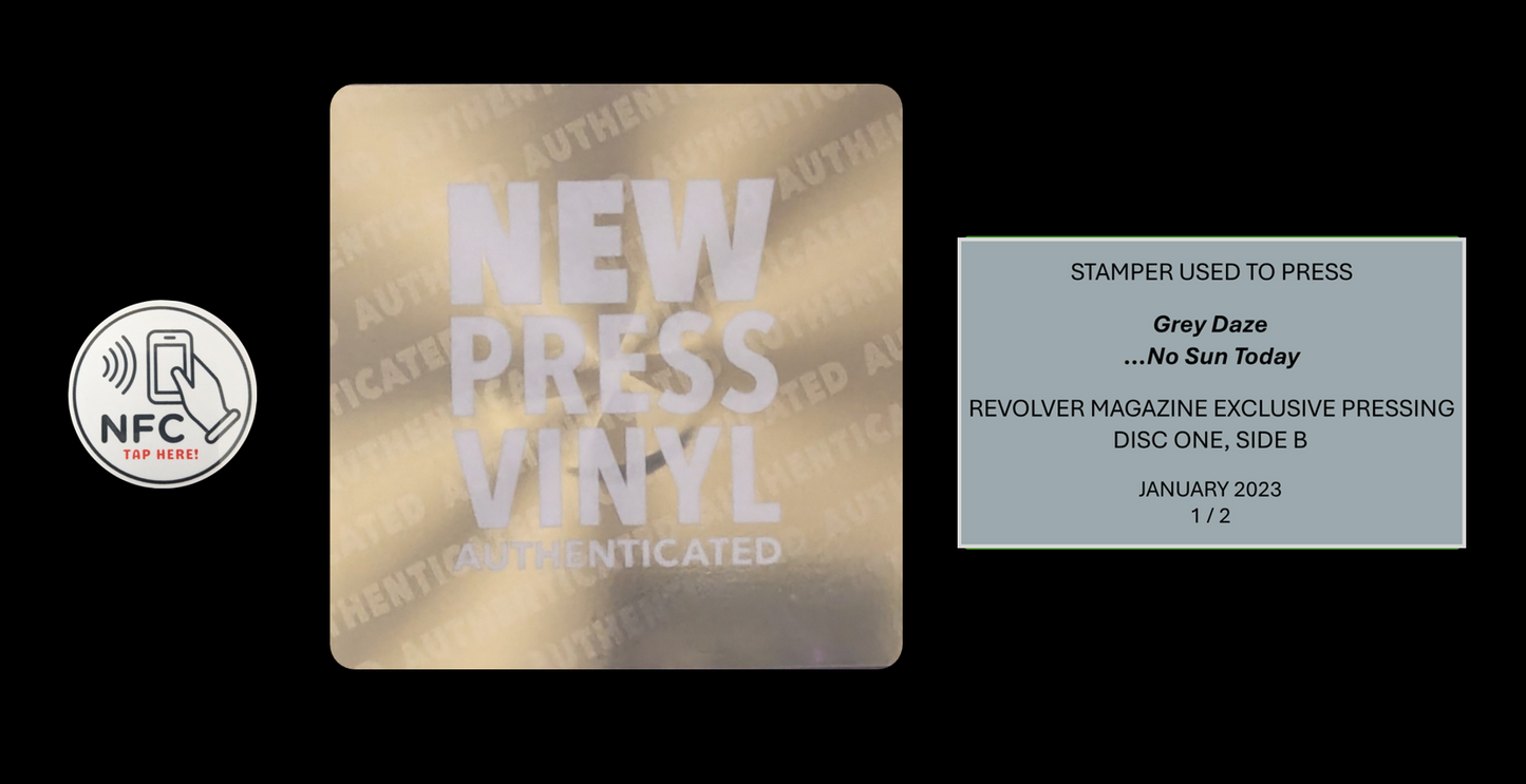 Grey Daze - ...No Sun Today STAMPER PLATE (Disc One, Side B, 1/2)