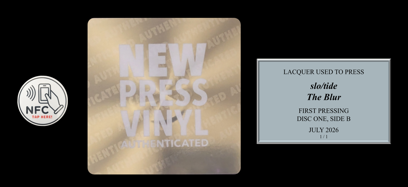 slo/tide 'The Blur' LACQUER (Disc One, Side B, 1/1, Autographed)