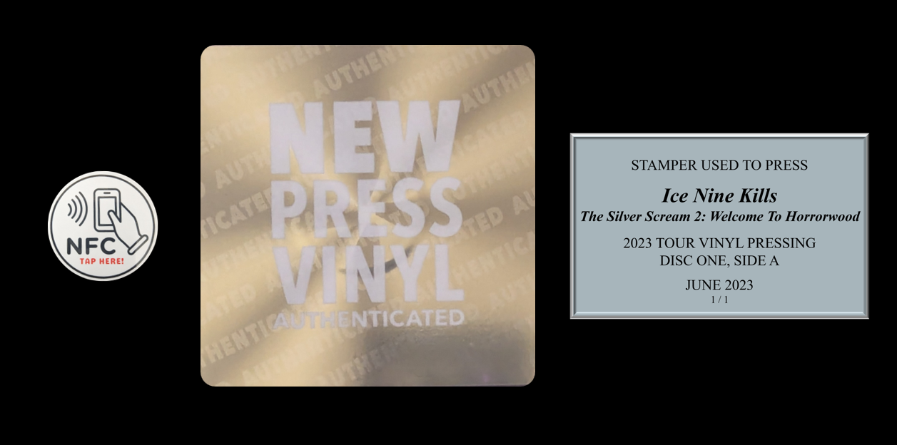 Ice Nine Kills - The Silver Scream 2: Welcome to Horrorwood STAMPER PLATE (Disc One, Side A, 1/1, Autographed)