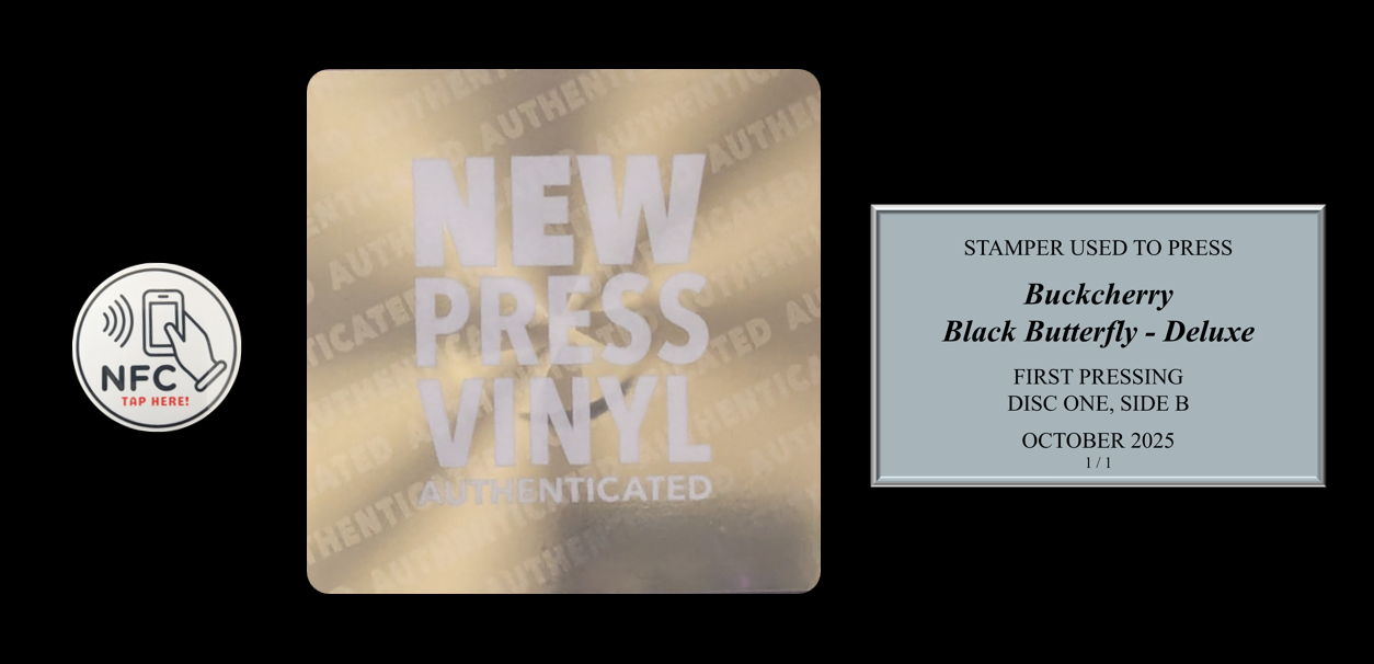 Buckcherry - Black Butterfly - Deluxe STAMPER PLATE (Disc One, Side B, 1/1, Autographed)