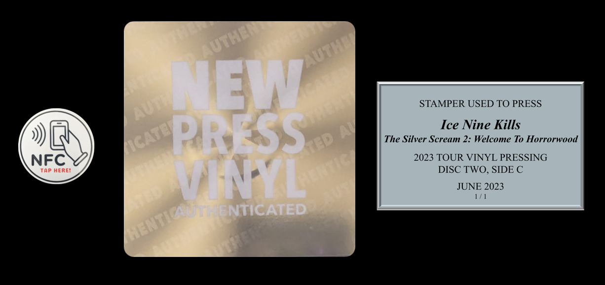 Ice Nine Kills - The Silver Scream 2: Welcome to Horrorwood STAMPER PLATE (Disc Two, Side C, 1/1, Autographed)