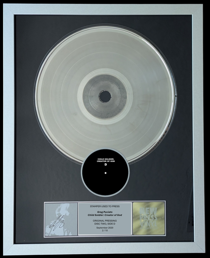 P13-Greg Puciato - Child Soldier: Creator of God STAMPER PLATE (Disc Two, Side D, 2/10, Autographed)