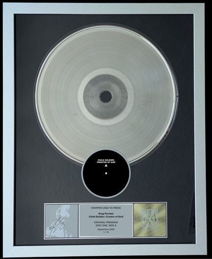 P6-Greg Puciato - Child Soldier: Creator of God STAMPER PLATE (Disc One, Side A, 1/10, Autographed)