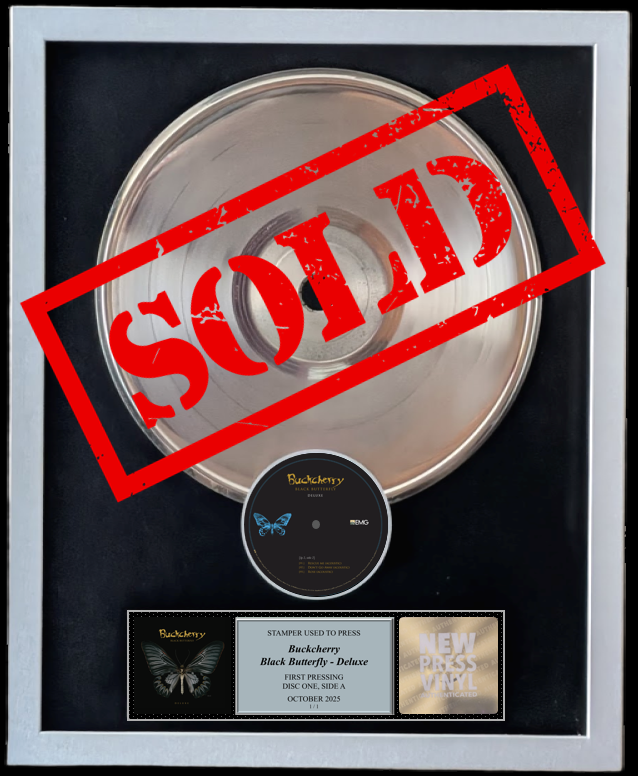 SOLD-Buckcherry - Black Butterfly - Deluxe STAMPER PLATE (Disc One, Side A, 1/1, Autographed)