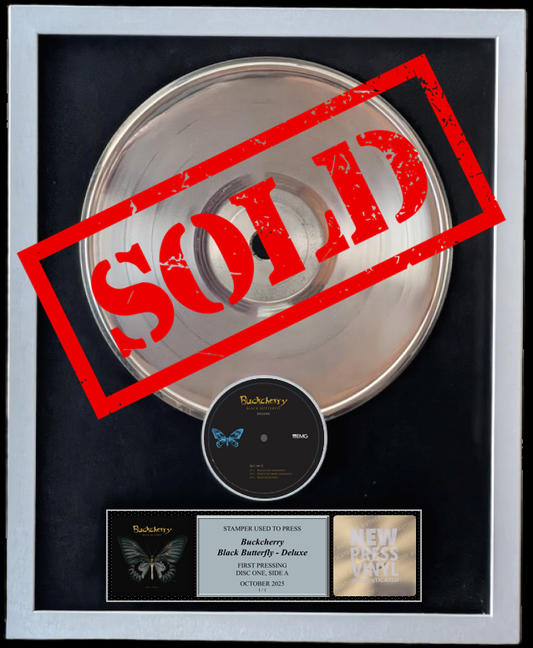 SOLD-Buckcherry - Black Butterfly - Deluxe STAMPER PLATE (Disc One, Side A, 1/1, Autographed)