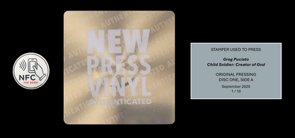 P6-Greg Puciato - Child Soldier: Creator of God STAMPER PLATE (Disc One, Side A, 1/10, Autographed)