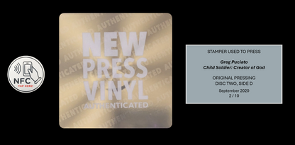 P13-Greg Puciato - Child Soldier: Creator of God STAMPER PLATE (Disc Two, Side D, 2/10, Autographed)