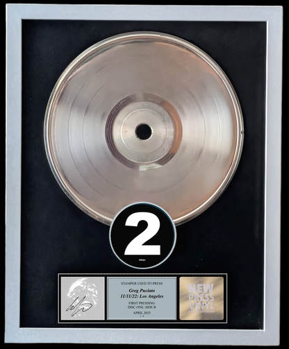 Greg Puciato - 11/11/22: Los Angeles STAMPER PLATE (Disc One, Side B, 1/8, Autographed)
