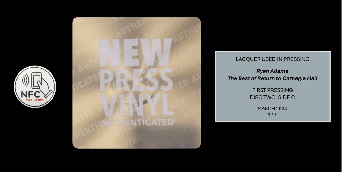 Ryan Adams - The Best Of Return To Carnegie Hall LACQUER (Disc Two, Side C, 1/1, Autographed)