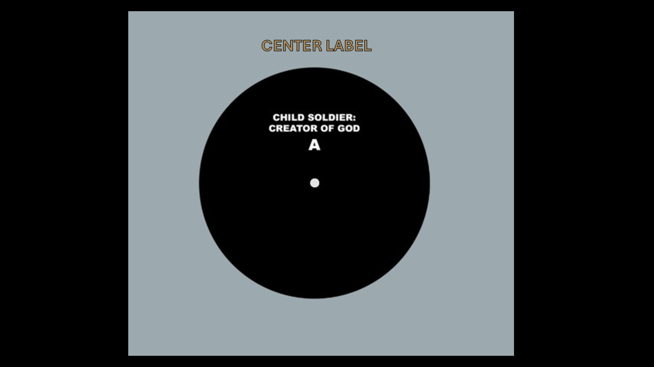 Greg Puciato - Child Soldier: Creator of God STAMPER PLATE (Disc One, Side A, 2/10, Autographed)