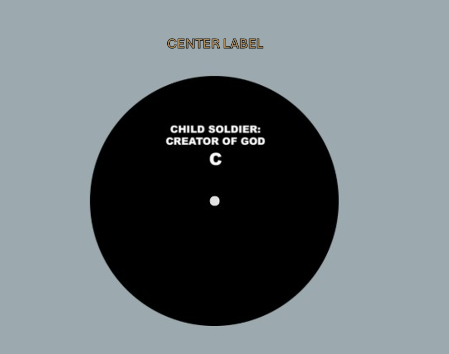Greg Puciato - Child Soldier: Creator of God STAMPER PLATE (Disc Two, Side C, 2/3, Autographed)