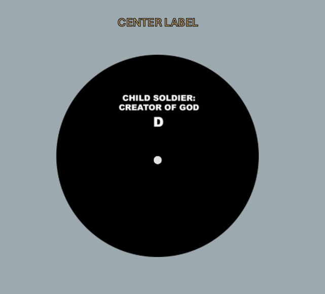 P13-Greg Puciato - Child Soldier: Creator of God STAMPER PLATE (Disc Two, Side D, 2/10, Autographed)