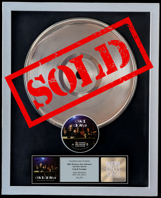 SOLD-Billy Morrison, Ozzy Osbourne and Steve Stevens - Crack Cocaine STAMPER PLATE (Disc One, Side A, 1/1)