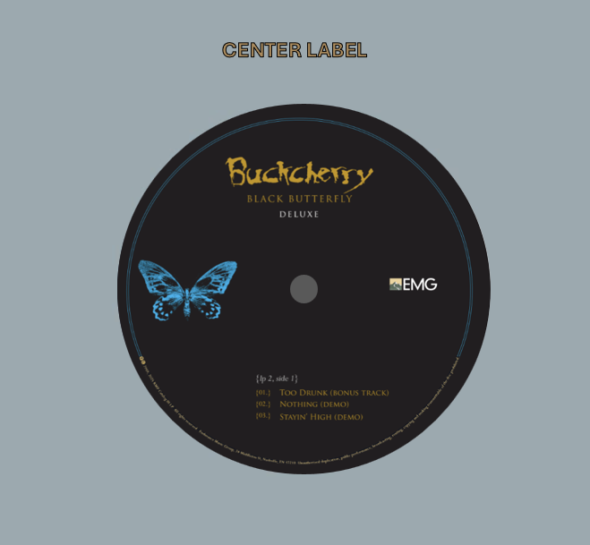 Buckcherry - Black Butterfly - Deluxe STAMPER PLATE (Disc Two, Side D, 1/1, Autographed)