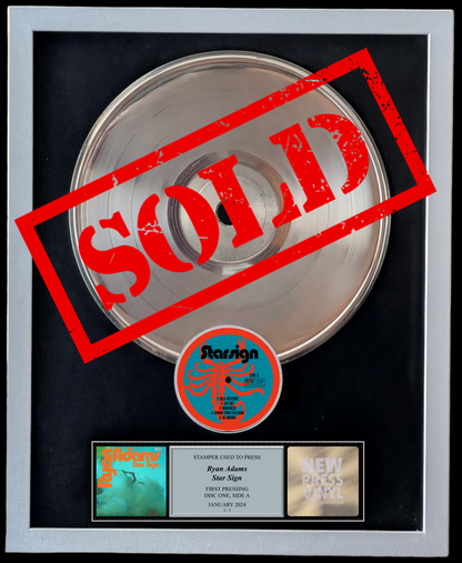 SOLD-Ryan Adams 'Star Sign' STAMPER PLATE (Disc One, Side A, 1/3, Autographed)
