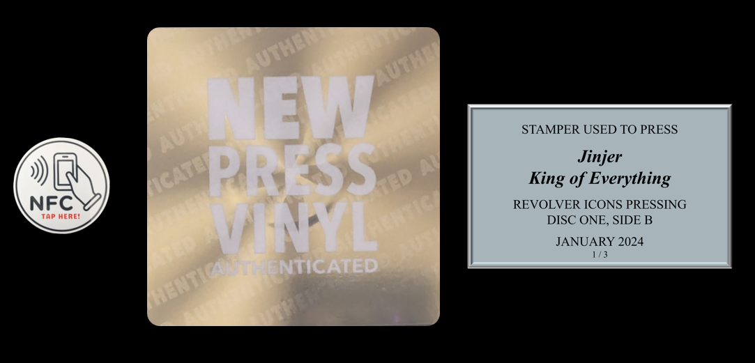 Jinjer - King of Everything STAMPER PLATE (Disc One, Side B, 1/3, Autographed)