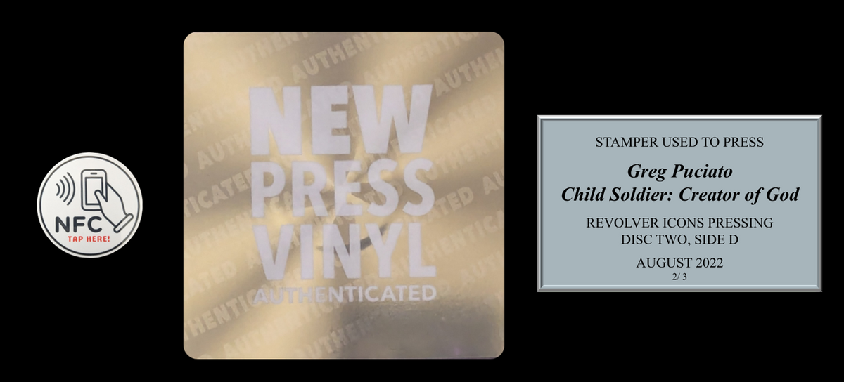 Greg Puciato - Child Soldier: Creator of God STAMPER PLATE (Disc Two, Side D, 2/3, Autographed)