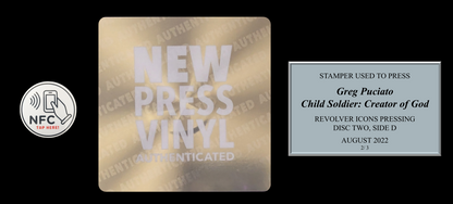 Greg Puciato - Child Soldier: Creator of God STAMPER PLATE (Disc Two, Side D, 2/3, Autographed)
