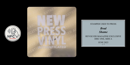 SOLD - Brad 'Shame' STAMPER PLATE (Disc One, Side A, 1/7, Autographed)