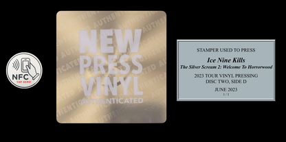 Ice Nine Kills - The Silver Scream 2: Welcome to Horrorwood STAMPER PLATE (Disc Two, Side D, 1/1, Autographed)